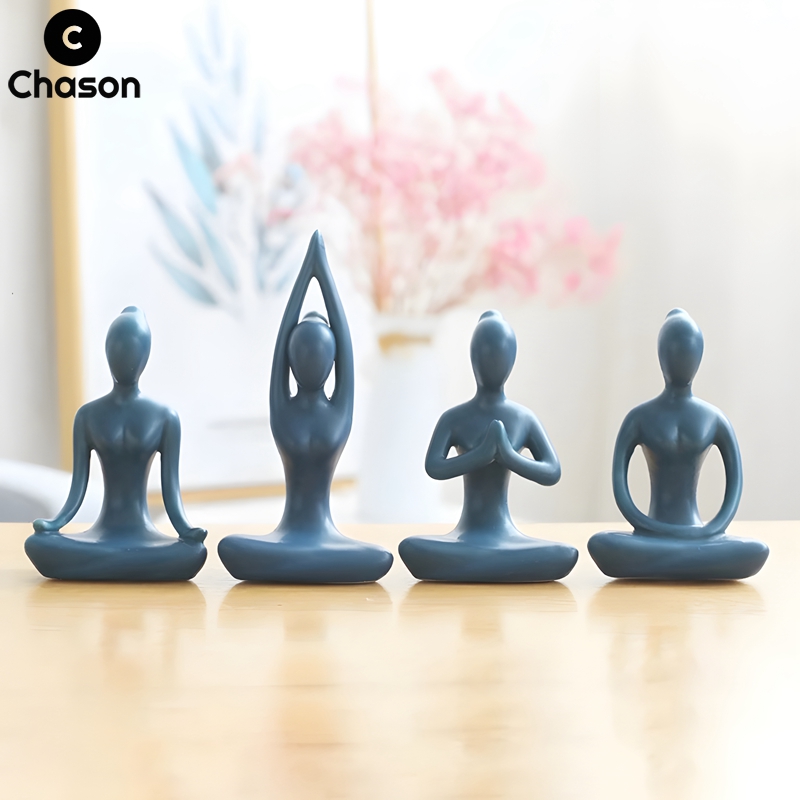 Home Gym Zen - 女性のための抽象的なヨガの置物,女の子と女性のための,現代の彫刻,家庭のための北欧の装飾,ギフト