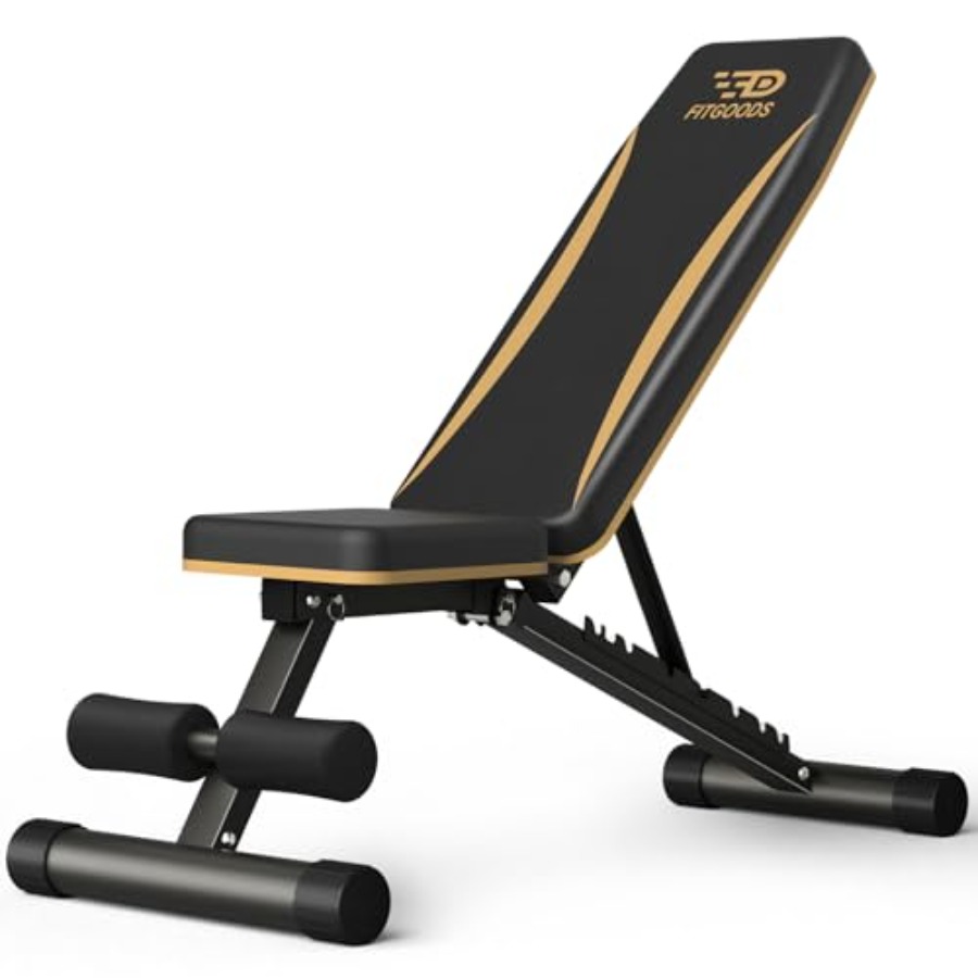 Home Gym Weight Bench - 家庭用ジム向け調整可能ウェイトベンチ - 耐荷重660ポンドの頑丈な折りたたみ式ワークアウトベンチ、多角度調節可能