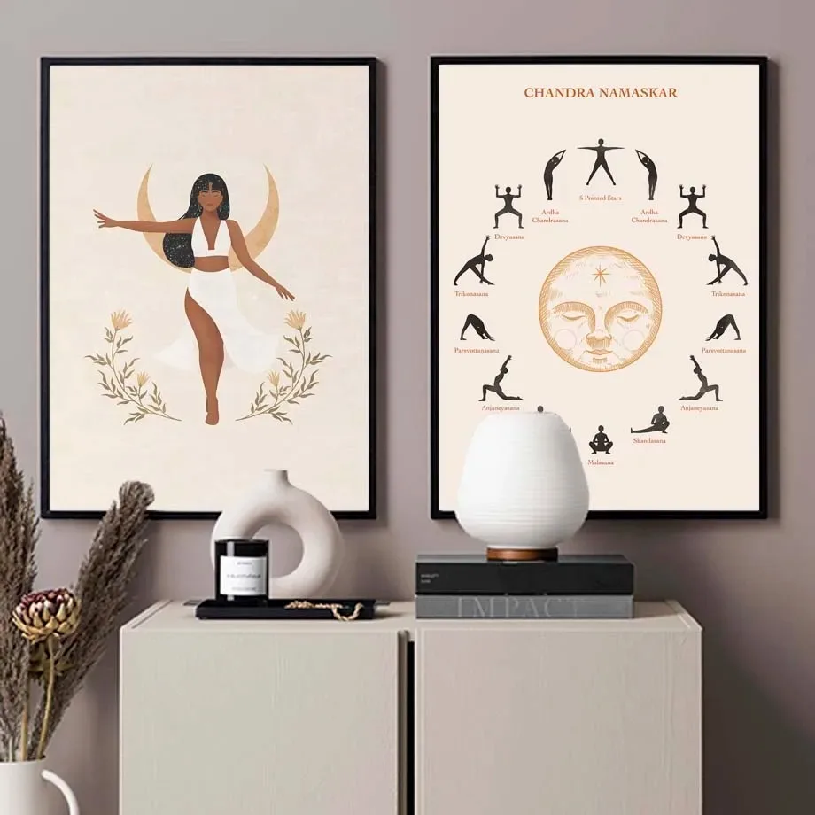 Home Gym Zen - スピリチュアル装飾ヨガジム禅ポスターミニマリストプリントキャンバス絵画壁アートリビングルームのためのモダンな家の装飾