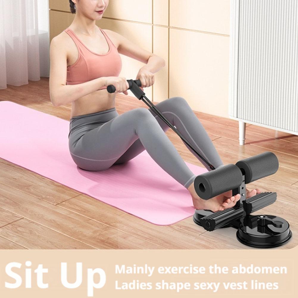 Home Gym Rig - ダブルサクションカップ付きプルロープ付き腹筋トレーニング補助器具、ホームジムでのワークアウト用フィットネス機器