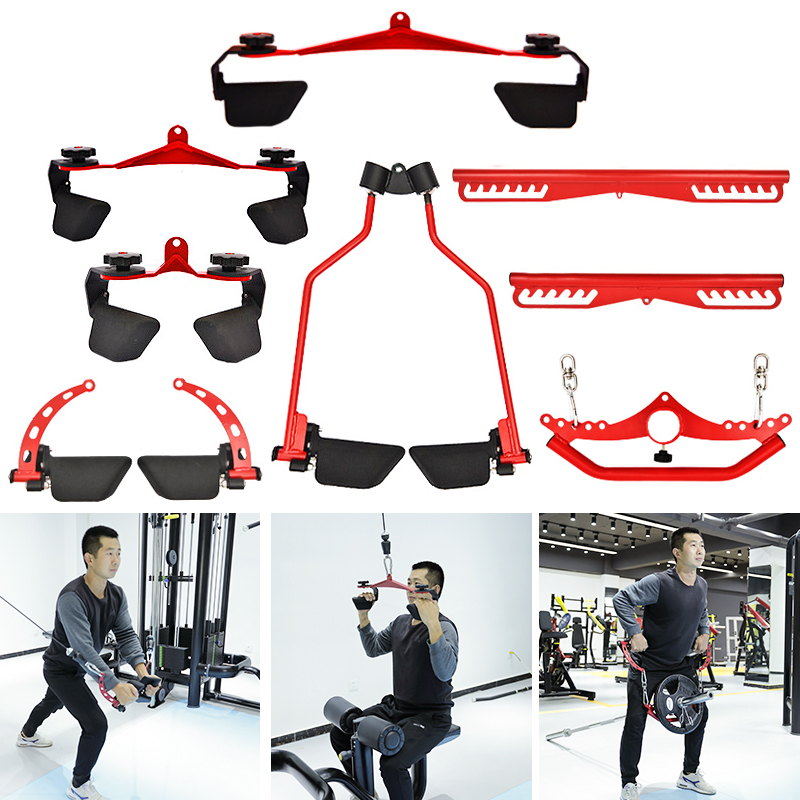 Home Gym Rig - 調整可能なフィットネスラットプルダウンバージムプーリーケーブルマシンアタッチメントホーム上腕二頭筋上腕三頭筋バックブラスターローイングワークアウトハンドル