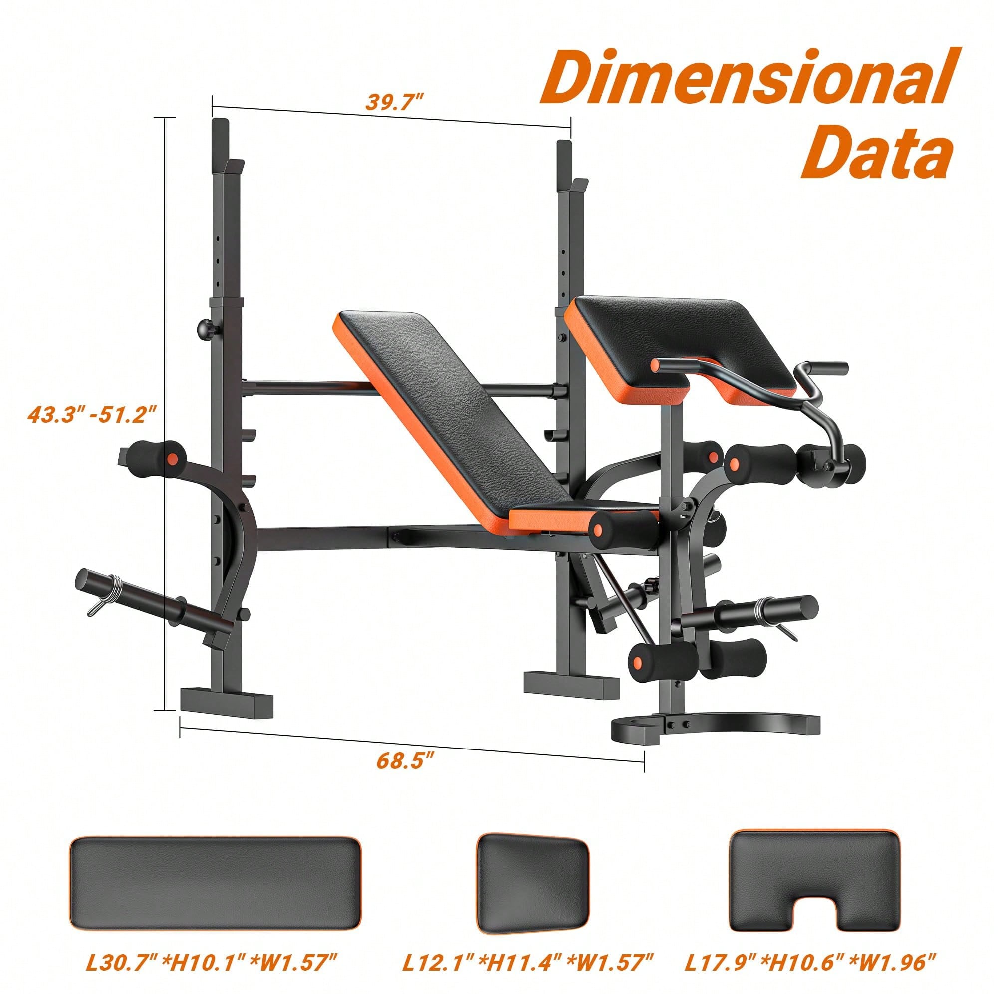 GIKPAL ウェイトベンチ、レッグエクステンション付きベン - Home Gym Weight Bench のレビューと価格