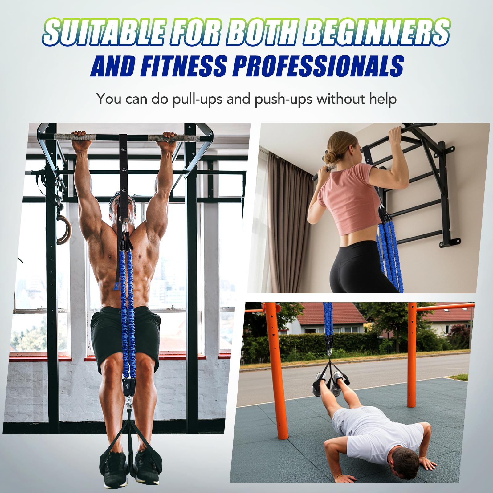 ヘビーデューティー懸垂補助バンドセット 4x80ポンド 調節 - Home Gym Rig のレビューと価格