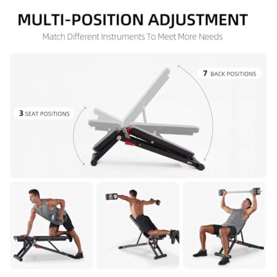 ホームジム用調整可能なウェイトベンチ、折りたたみ式傾斜機能付 - Home Gym Weight Bench のレビューと価格