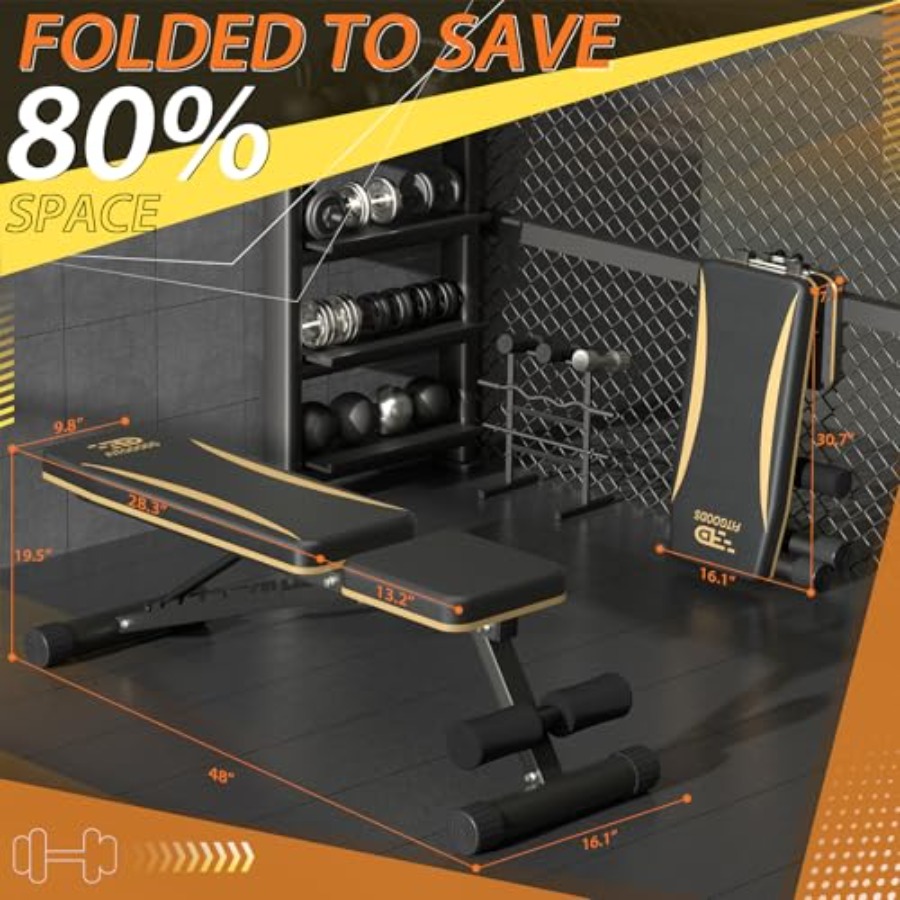 家庭用ジム向け調整可能ウェイトベンチ - 耐荷重660ポンド - Home Gym Weight Bench のレビューと価格