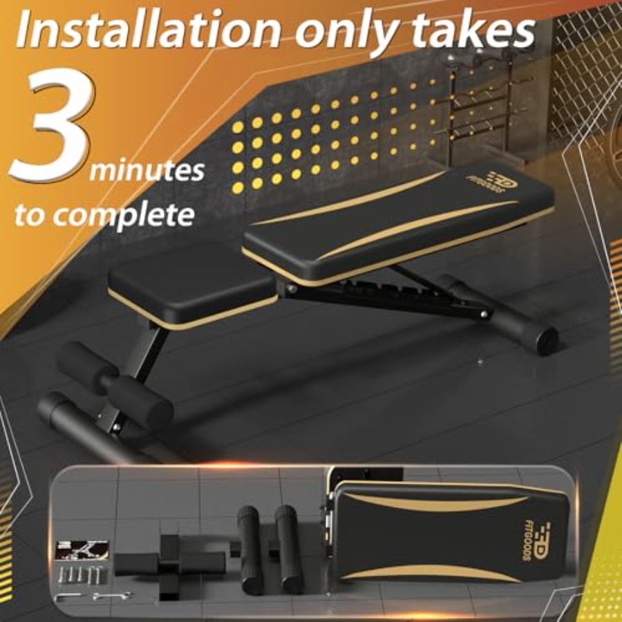 家庭用ジム向け調整可能ウェイトベンチ - 耐荷重660ポンド - Home Gym Weight Bench のレビューと価格