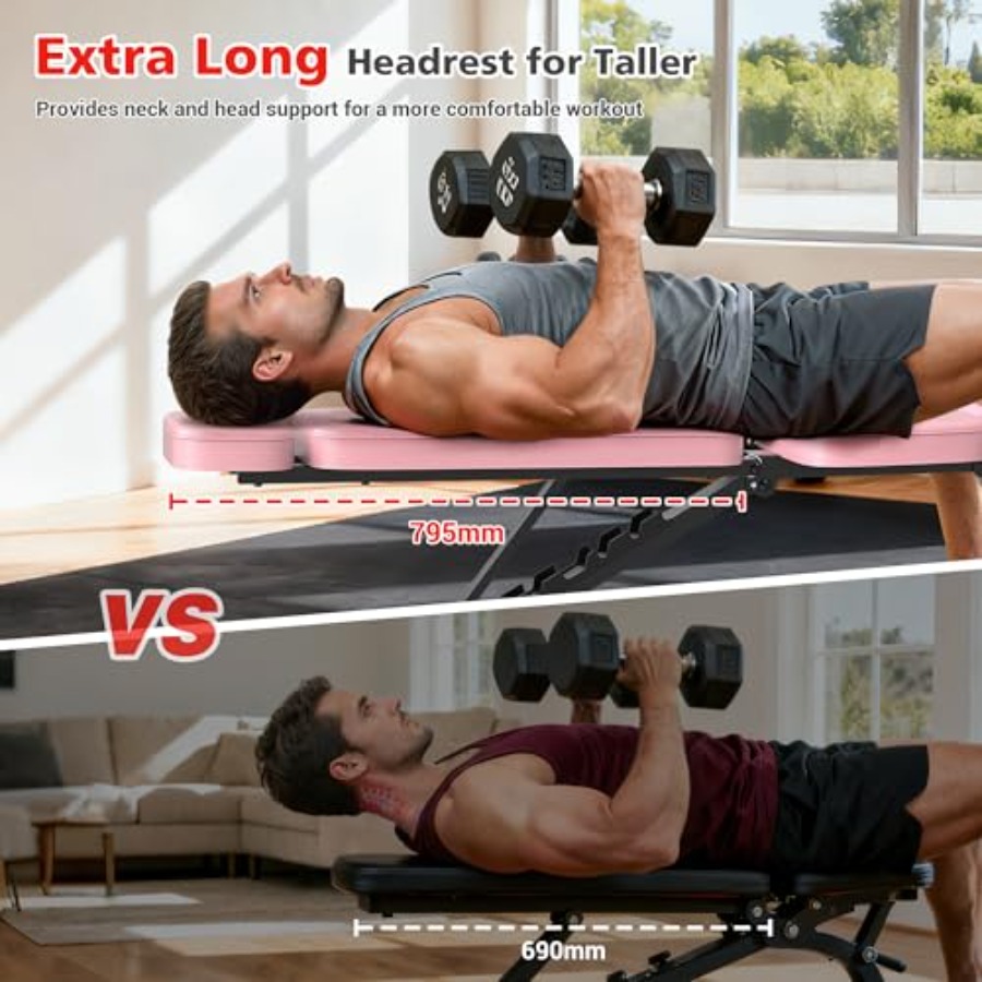 調節可能なウェイトベンチ、10段階の背もたれ付き、ホームジム - Home Gym Weight Bench のレビューと価格