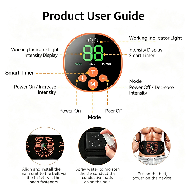 腹部調子を整えるベルトスマート腹筋トレーナー筋肉トーナーボデ - Home Gym Rig のレビューと価格