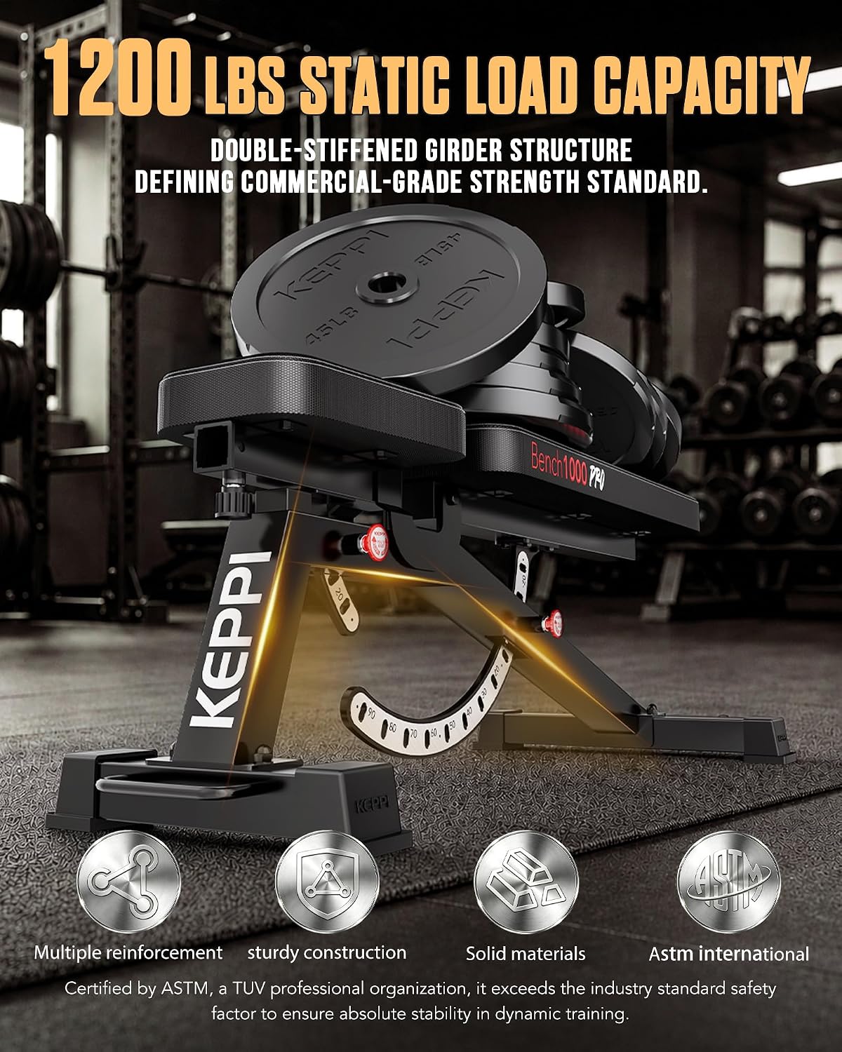 調整可能なウェイトベンチ 1200ポンド ヘビーデューティー - Home Gym Bench のレビューと価格