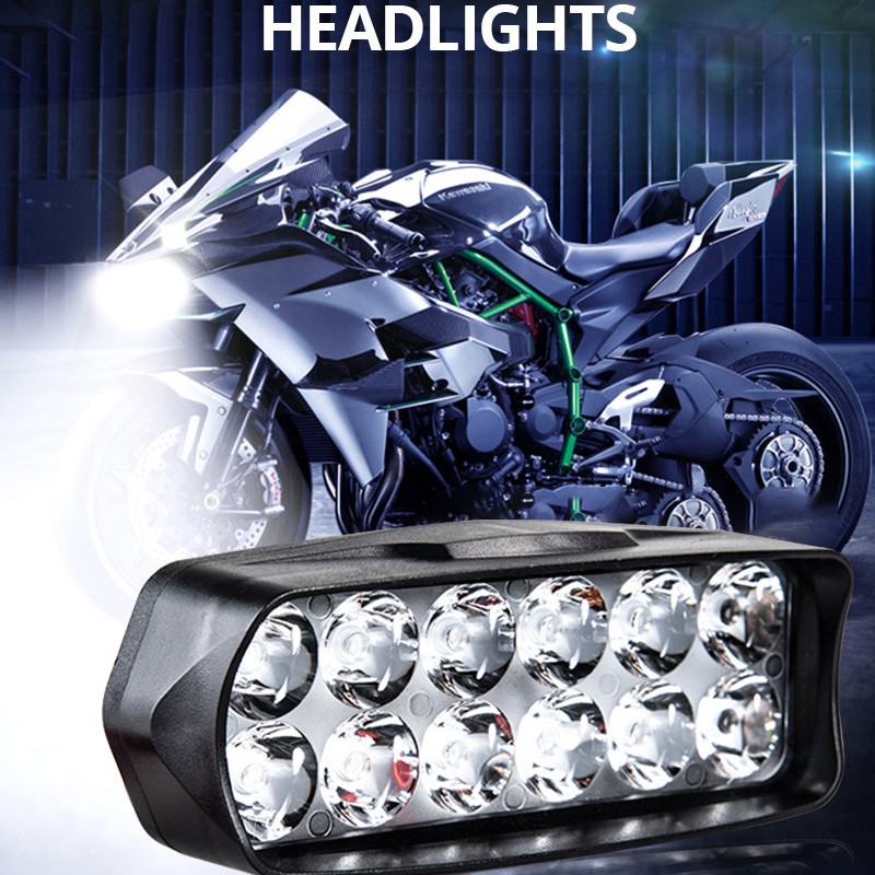 LEDモーターサイクルヘッドライト,12vスポットヘッド,8 - Head Racket Boom のレビューと価格