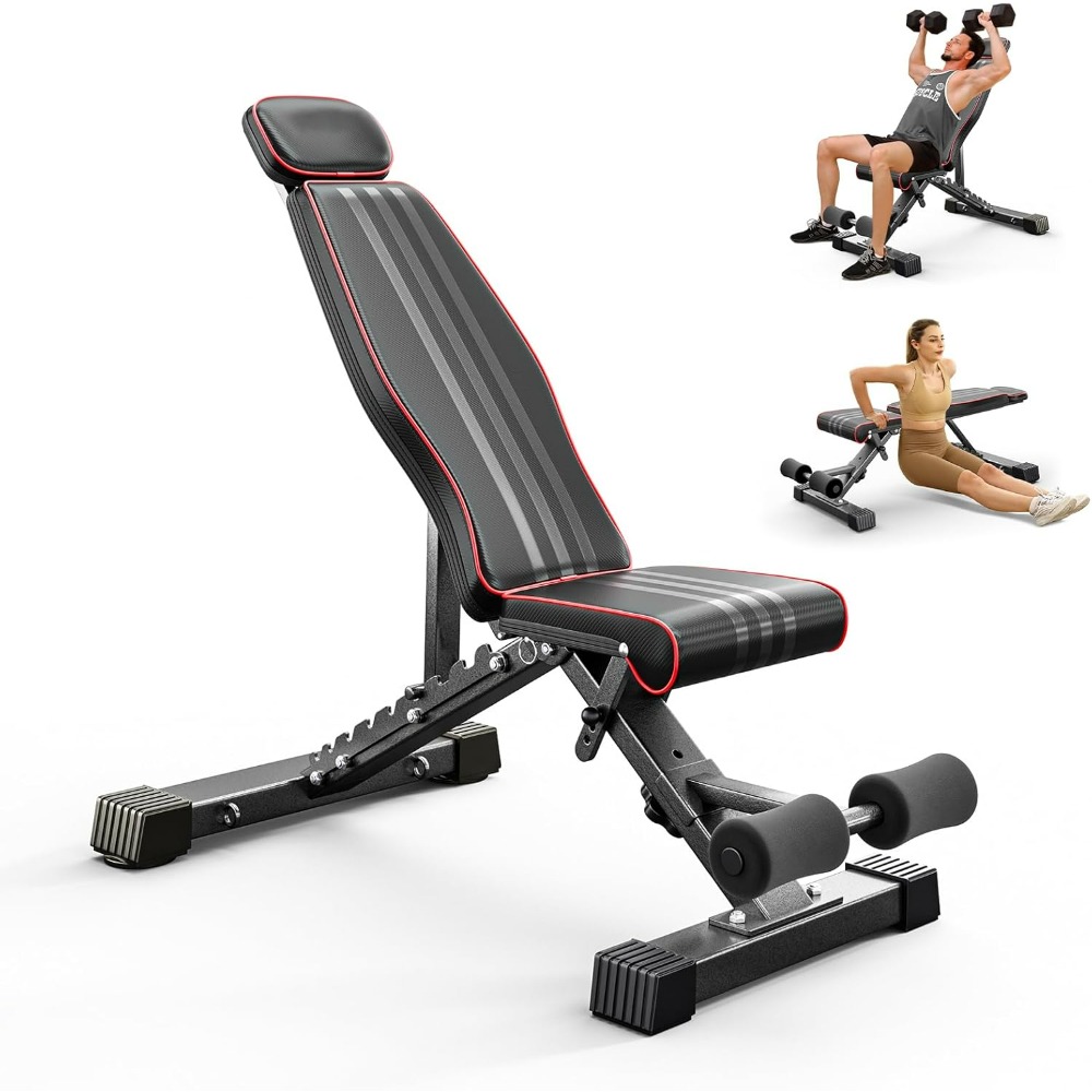 調整可能折りたたみ式ウェイトベンチ 660LBS ホームジム - Home Gym Weight Bench のレビューと価格