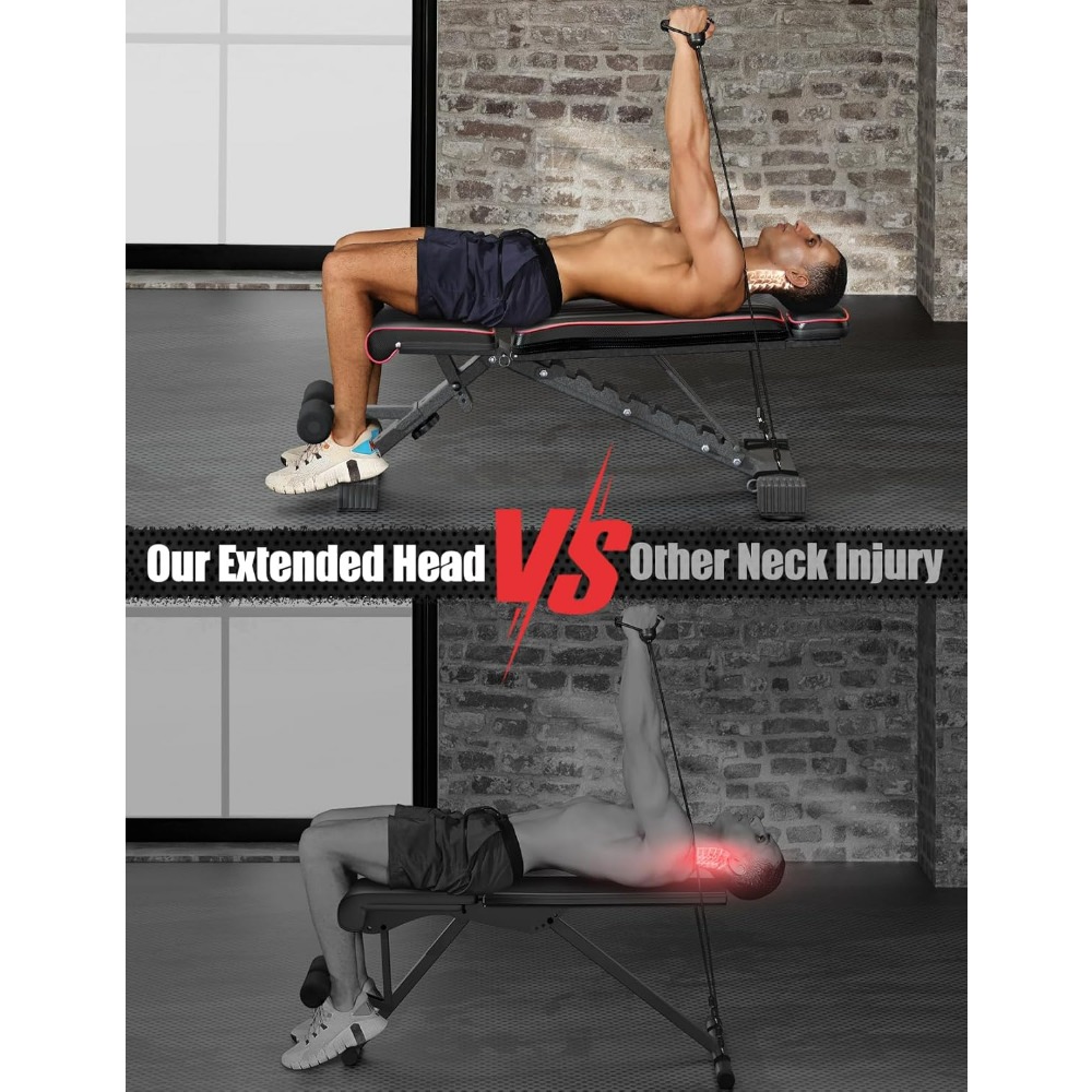 調整可能折りたたみ式ウェイトベンチ 660LBS ホームジム - Home Gym Weight Bench のレビューと価格